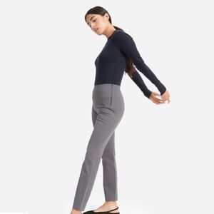 Everlane Gray The Side Zip Stretch Cotton Pant